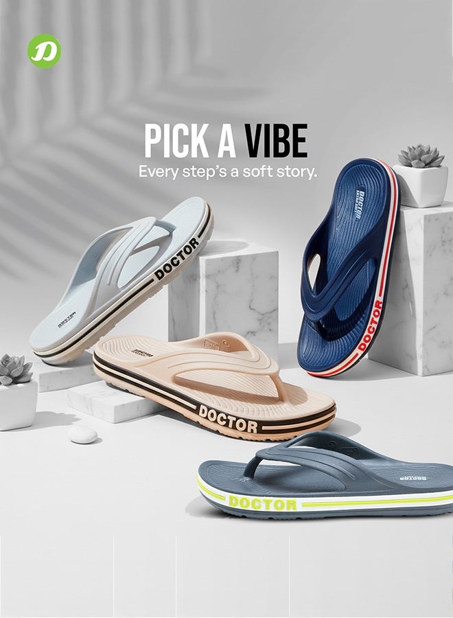 DOCTOR EXTRA SOFT شباشب دكتور إكسترا سوفت الرجالية الكلاسيكية والعصرية ذات النعل المريح بتقنية الضغط الإبري للبالغين | مريحة وخفيفة الوزن | أنيقة ومضادة للانزلاق | شباشب يومية مقاومة للماء للرجال/الأولاد D-553 - Image 5